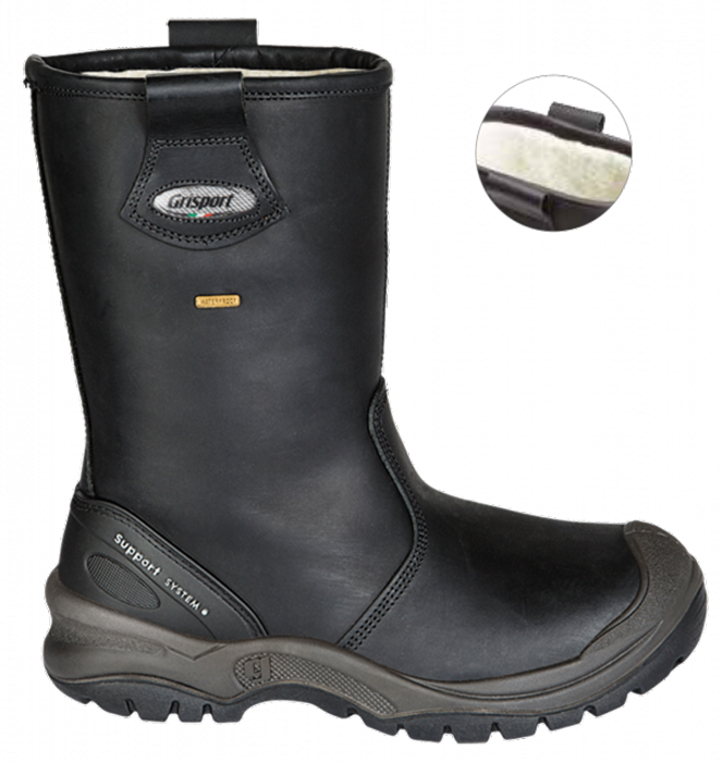 Grisport Safety Laars 72401C / 33260 Gevoerd  S3 + KN (JANUARIAANBIEDING) Zwart