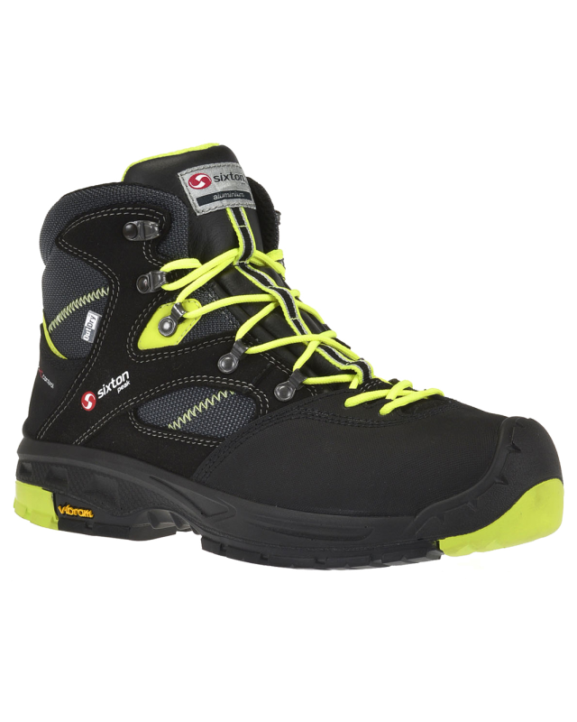 Sixton 30334-00 Ortisei Hoog S3 Hdry Zwart/Geel