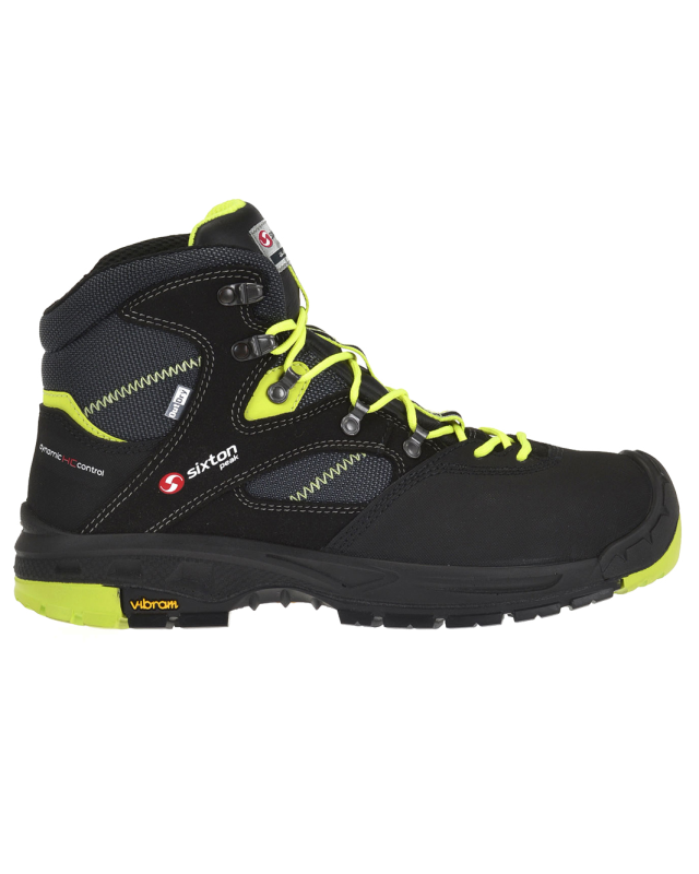 Sixton 30334-00 Ortisei Hoog S3 Hdry Zwart/Geel