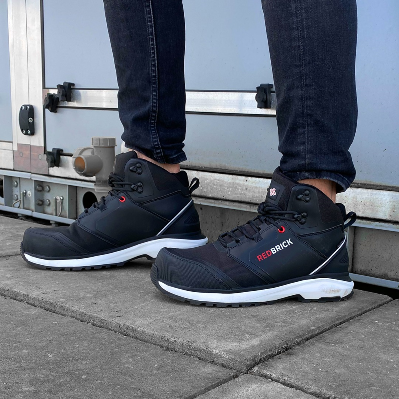 Redbrick Pulse Sneaker Hoog S3 ESD 32321 Zwart/Rood