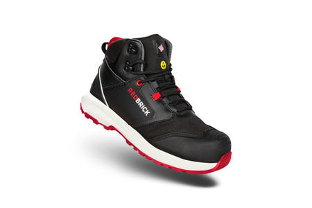 Redbrick Pulse Overnose Sneaker Hoog S3 + KN ESD 32324 Zwart/Rood
