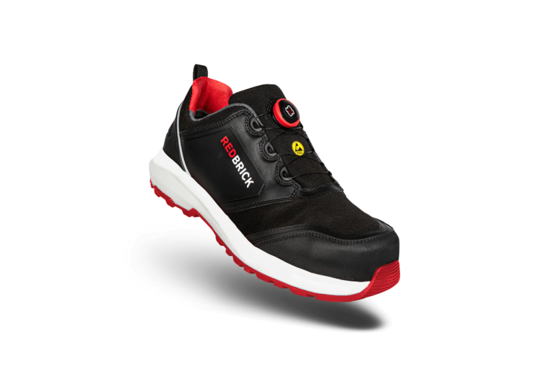 Redbrick Pulse Speed Lace Sneaker Laag S3 32325 Zwart/Rood