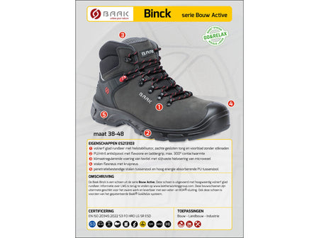 Baak Binck 213103 S3 (Dealers only) Zwart