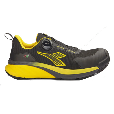Diadora VORTEX DA2 BOA LOW S3S 182332 Zwart/Yellow Croms