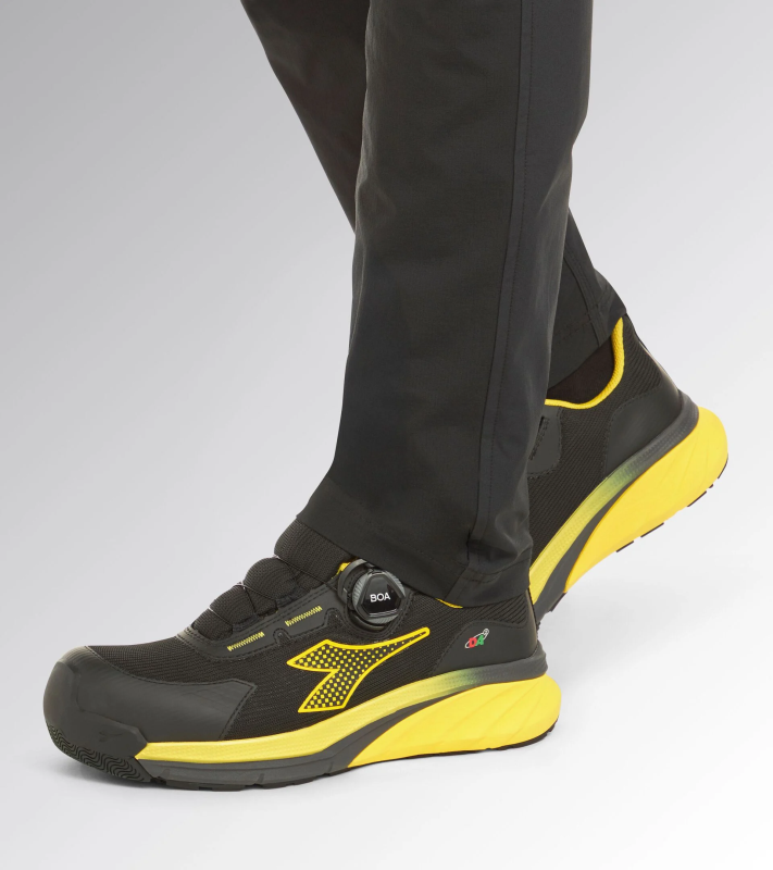 Diadora VORTEX DA2 BOA LOW S3S 182332 Zwart/Yellow Croms
