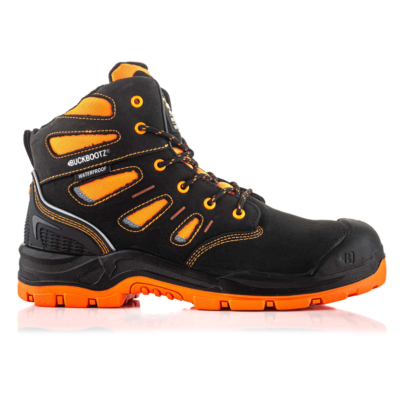 BuckBootz Schoen BVIZ2 Hoog S3 + KN Zwart/Oranje Zwart/Oranje