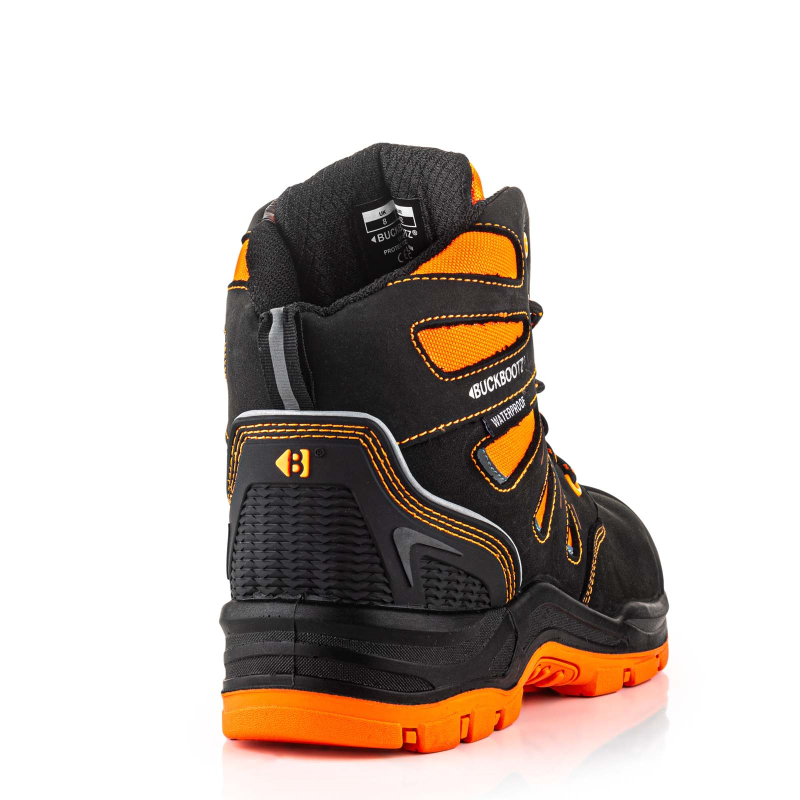 BuckBootz Schoen BVIZ2 Hoog S3 + KN Zwart/Oranje Zwart/Oranje