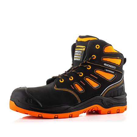 BuckBootz Schoen BVIZ2 Hoog S3 + KN Zwart/Oranje Zwart/Oranje