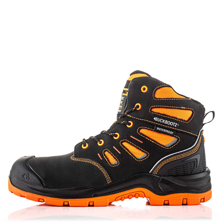 BuckBootz Schoen BVIZ2 Hoog S3 + KN Zwart/Oranje Zwart/Oranje