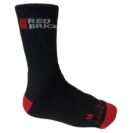 Redbrick Recycled Werksokken 2-Pack Zwart/Rood